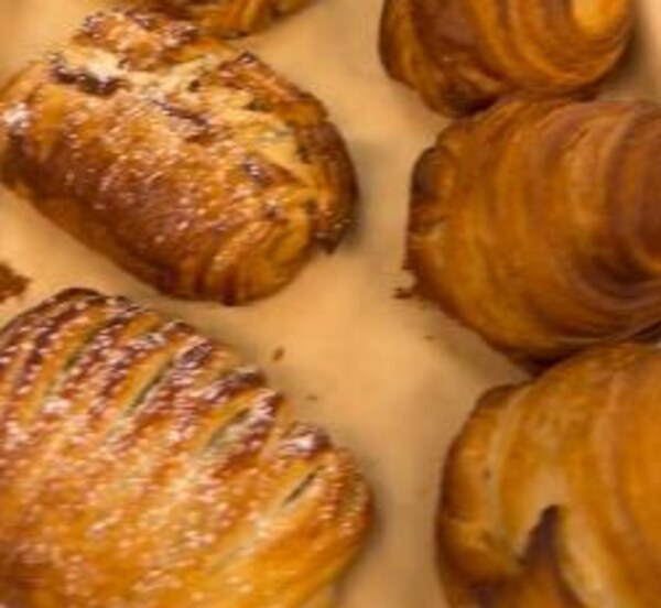 Tray of laminated pastries